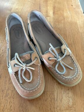 Sperry Tan and Light Gray Women's Boat Shoe